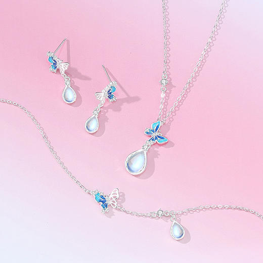 【水滴蝴蝶】S925银心月光石手链【JHY-A001027Y】 商品图4