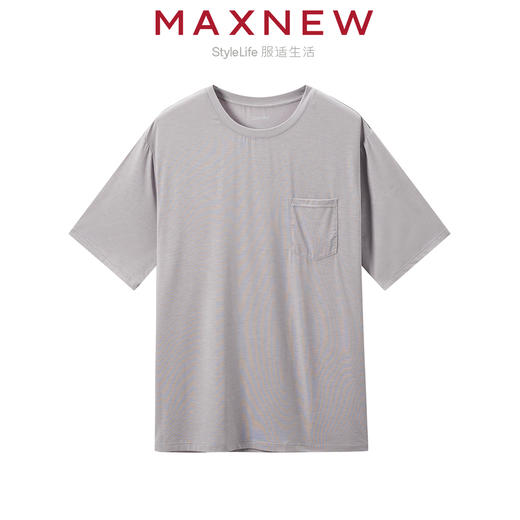 【家居】“Cool Max”凉感系列舒适柔软吸湿排汗细腻亲肤圆领口袋T恤 1N2417105 商品图3