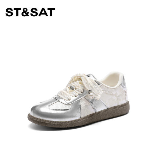 星期六太空银中式刺绣阿甘鞋SSC11120S7 商品图4