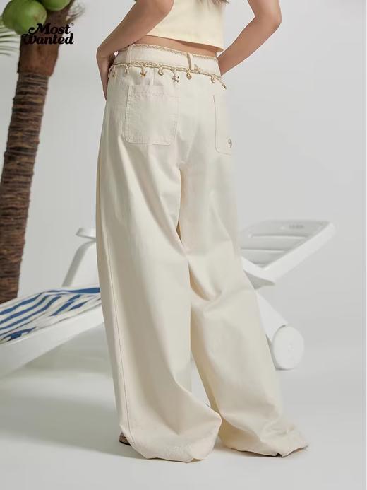 mostwantedlab彩虹/M2412164/原胚亚麻阔腿裤 商品图4