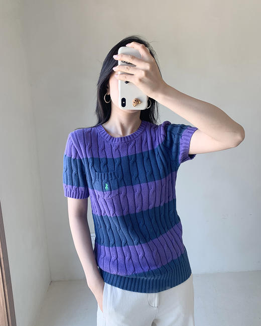 单品包邮现货 THS 6.5- polo RL家 纽约老钱复古 纯元PRL/绞花扭结长绒棉马球刺绣 短袖 7色 BH2527 商品图1