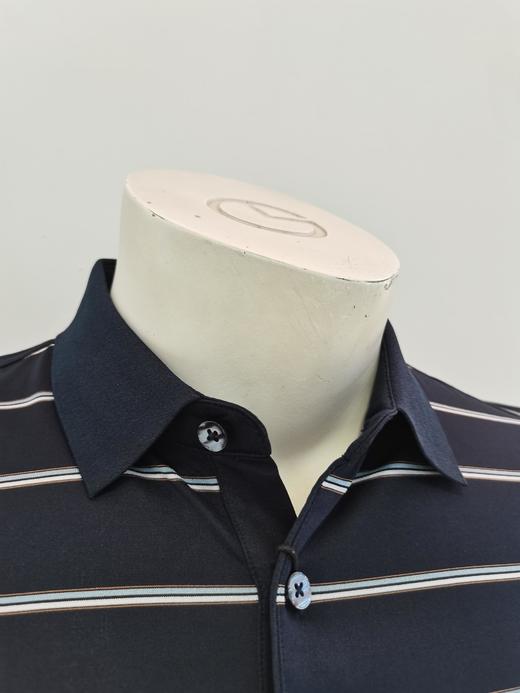 百斯盾男装2024夏款条纹商务短T 商品图1