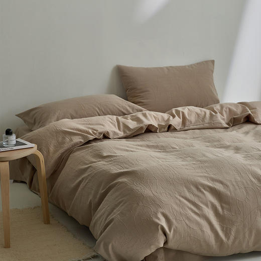 顶柔 水洗棉提花四件套双层纱婴儿级触感，柔然舒适；3D立体提花+水洗工艺，将纱布柔软度发挥到极致 商品图8