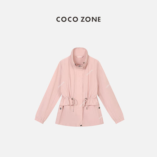 COCO ZONE立领纯色外套抽绳收腰松紧袖口夹克 23C19192 商品图4