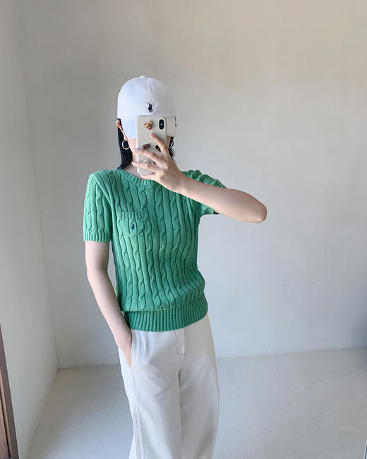 单品包邮现货 THS 6.5- polo RL家 纽约老钱复古 纯元PRL/绞花扭结长绒棉马球刺绣 短袖 7色 BH2527 商品图5