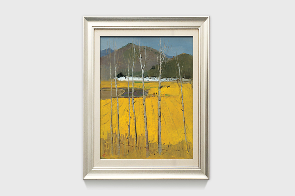 吴冠中|《金色田野》——综合版（油画）