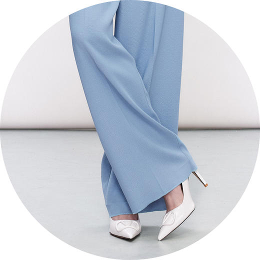 HJ2L36_窃蓝色_裤子_夏季_休闲垂感肌理高腰阔腿显瘦百搭长裤_高级女装_BERNIEELEN 伯妮斯茵 商品图11