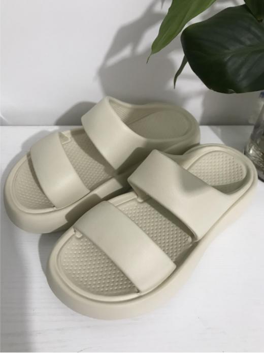 🌸【TRONSIAN/初选】热风同款纯色厚底拖鞋609款：🔺1、宽头设计，贴合足部线条 商品图2