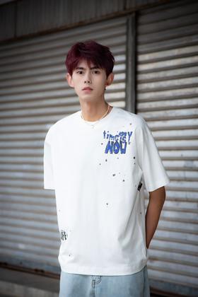 W420912063手绘涂鸦短袖T恤