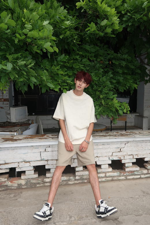 W422812231做旧纹理短袖T恤 商品图3