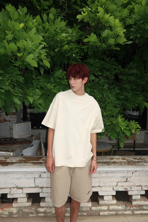 W422812231做旧纹理短袖T恤 商品图10