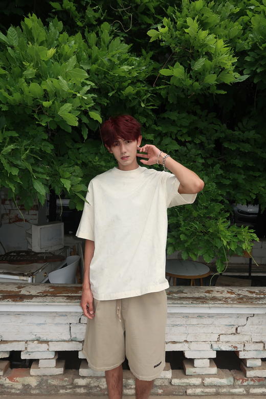 W422812231做旧纹理短袖T恤 商品图9