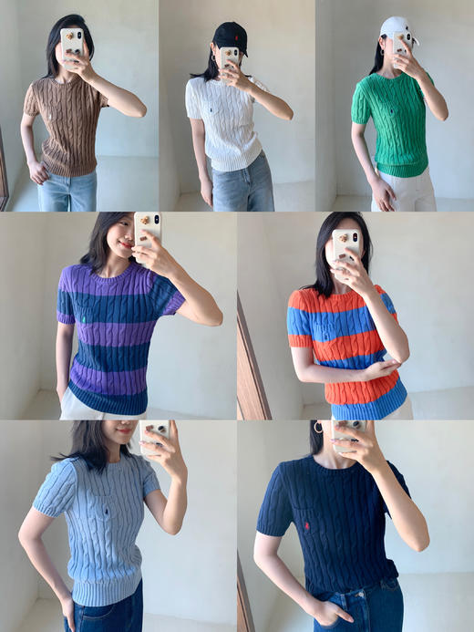 单品包邮现货 THS 6.5- polo RL家 纽约老钱复古 纯元PRL/绞花扭结长绒棉马球刺绣 短袖 7色 BH2527 商品图0