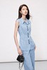 HJ2H01_窃蓝色_背心_夏季_西装领无袖收腰系带显瘦不对称下摆通勤气质马甲上衣_高级女装_BERNIEELEN 伯妮斯茵 商品缩略图2