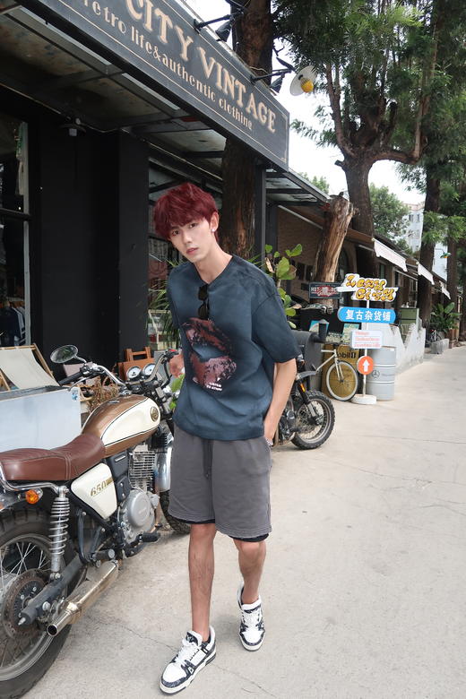 W420912066复古嘴唇印花短袖T恤 商品图6