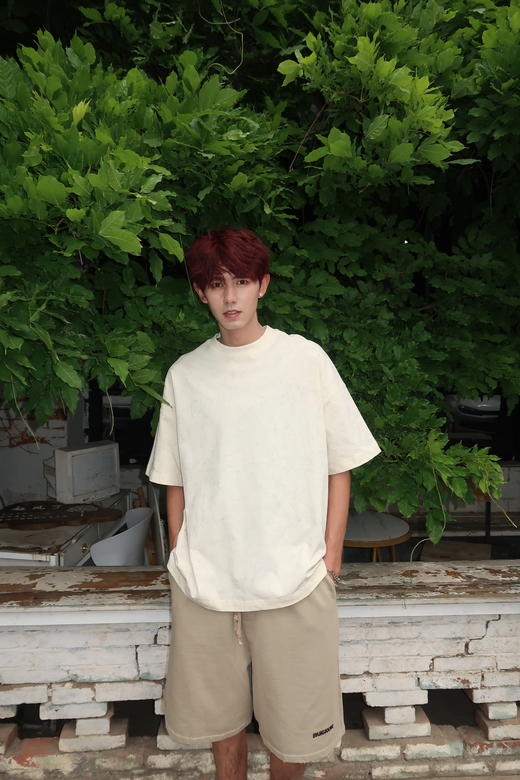 W422812231做旧纹理短袖T恤 商品图8