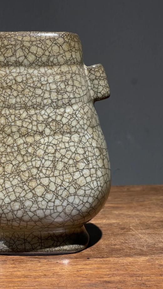 黑胎哥窑灰青釉贯耳壶，顺丰包邮 商品图8