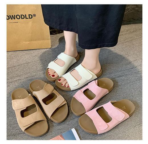 🔔【BELLE同款古韵厚底吐司凉拖】🧡简约流畅线条感，包脚显瘦，清爽灵动~😍 商品图1