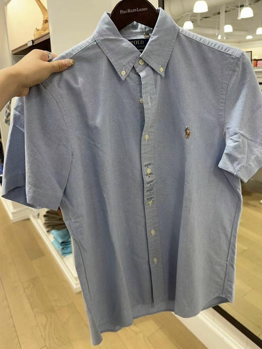 🔥💰699⚠️🇺🇸拉夫劳伦男士牛津棉短袖衬衫，Polo的衣服不用多说家喻户晓💯纯棉面料极具防皱‼️柔软细腻舒适透气[强]国内一件就一千多啦❗️今年最爆时尚“男款女穿”完全可配情侣装哦💑 商品图3