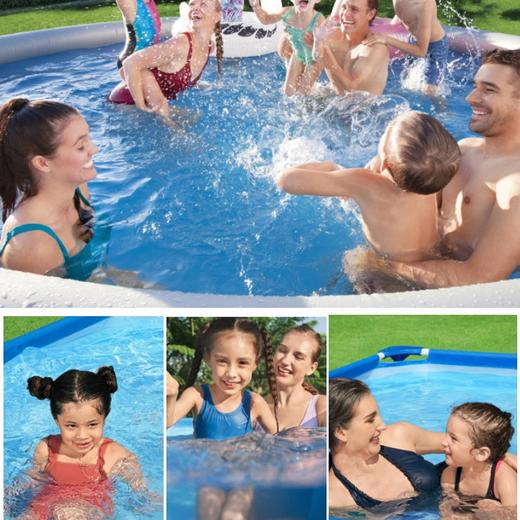 【你专属私人游泳池 无支架充气式】家庭大型夹网泳池 可移动可拆卸 夏季加厚可折叠超大戏水池 商品图1