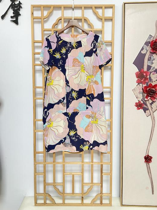 丁摩 100%桑蚕丝连衣裙裙子18-36HS-DS399 商品图2