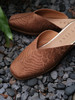 盛唐婧 |纯手工全皮真丝提花半拖鞋-咖啡色(特殊商品不退不换) 商品缩略图1