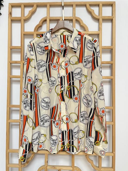 丁摩 新款真丝衬衫时尚长袖衬衫印花修身桑蚕丝衬衫20-149HS-DS399 商品图4