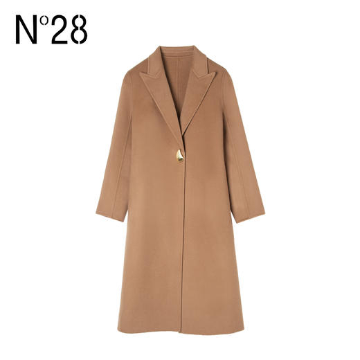 N°28 肚腩克星“纸片人大衣山羊绒”女装毛呢外套修身显瘦中长款大衣8251D232  商品图3