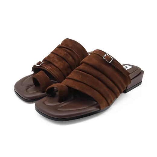 分趾褶皱拖鞋 商品图0