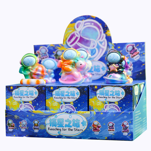 【盲盒惊喜，摆件多样】创意潮品摘星之旅盲盒 摆件可爱宇航员桌面装饰品 儿童礼物礼品-QQ 商品图11