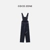 COCO ZONE 2023新款时尚外穿黑色显瘦休闲背带裤 23C18214 商品缩略图0