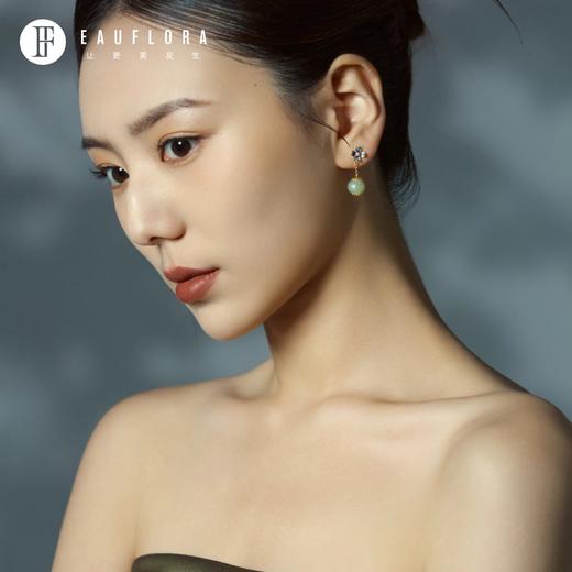 『倾慕』和田青玉花朵耳环 商品图1