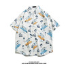【夏威夷冰丝寸衫】男士潮牌短袖衬衫 夏季沙滩花衬衣情侣装 宽松外套上衣 商品缩略图5