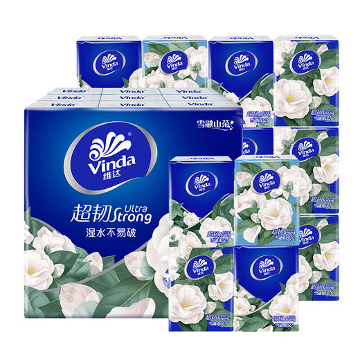 维达山茶花香印花超韧手帕纸纸巾便携小包纸巾随身装面巾纸餐巾纸 商品图1
