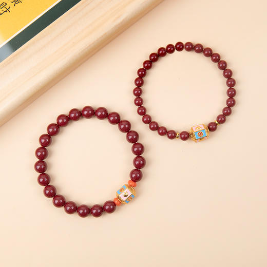 好运连珠 财路通达 紫金砂手串朱砂手链 6/8 mm 商品图1