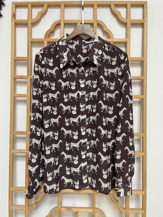 丁摩 新款真丝衬衫时尚长袖衬衫印花修身桑蚕丝衬衫20-149HS-DS399 商品图11