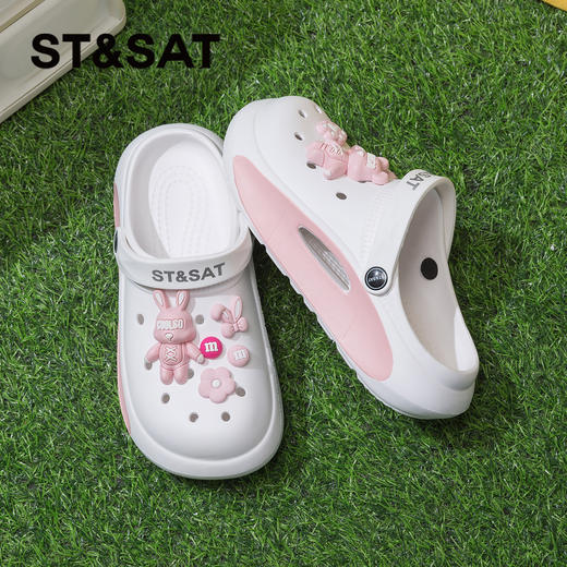 星期六萌趣可爱户外厚底洞洞鞋SSC211011Y 商品图0