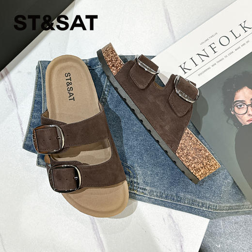 星期六时尚百搭厚底增高勃肯拖鞋SSC21101EJ 商品图1