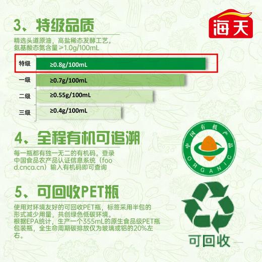 海天500ml有机生抽 商品图5