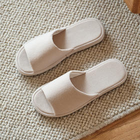 木墨|棉质开口拖鞋