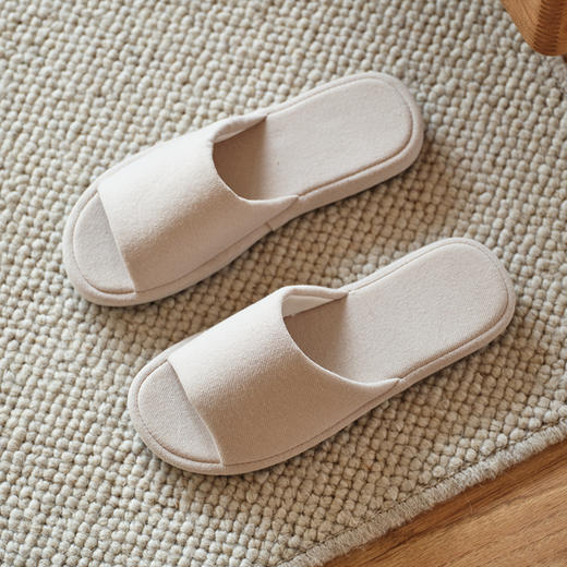 木墨|棉质开口拖鞋 商品图0