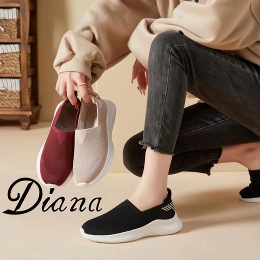 黛安娜休闲飞织舒适透气 走路轻便软底女鞋 商品图2