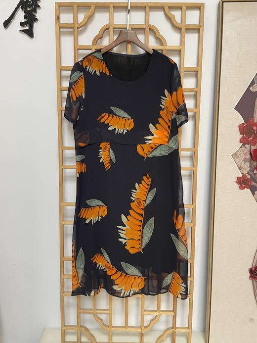 丁摩 100%桑蚕丝连衣裙裙子18-61 HS-DS399 商品图2