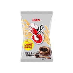 TCalbee牌70g黑胡椒味虾条