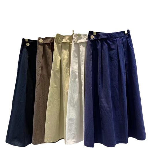 夏新款【韩版高腰显瘦不显胯】百搭休闲日韩  厚洗水棉半身裙   商品图4