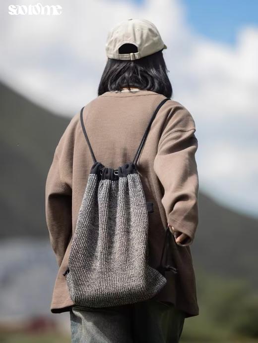 早乙女惠子saotome/STMPS230838/针织户外感束口双肩包 商品图1