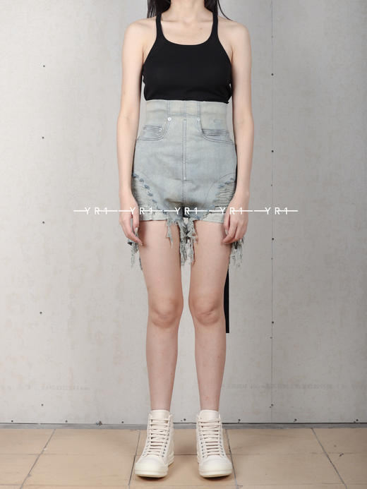 Rick Owens Drkshdw | LIDO 天蓝色高腰水洗短裤 商品图0