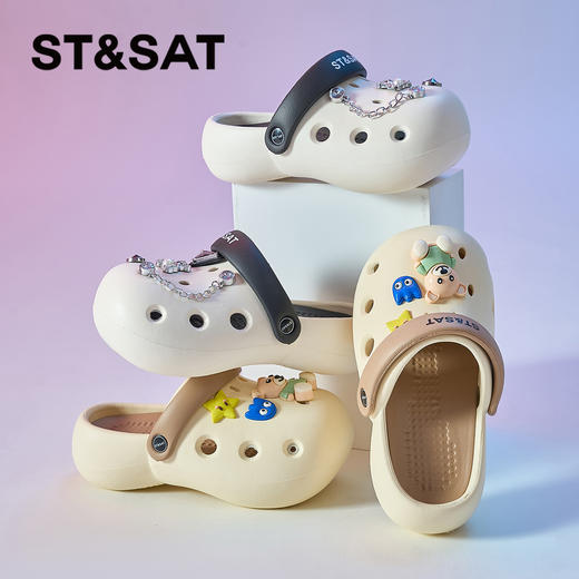 星期六萌趣可爱透气厚底洞洞鞋SSC21101F5 商品图4