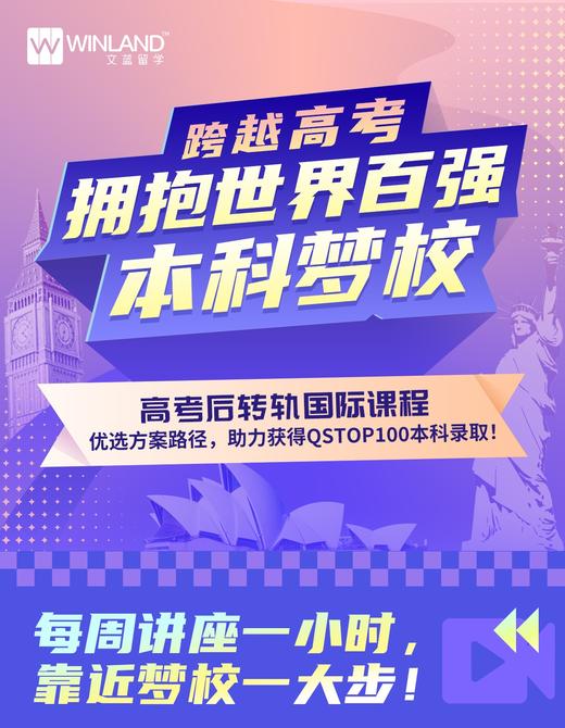 跨越高考拥抱世界百强本科梦校！每周讲座一小时，靠近梦校一大步! 商品图0