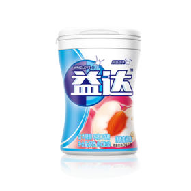 益达40粒蜜桃味瓶装口香糖